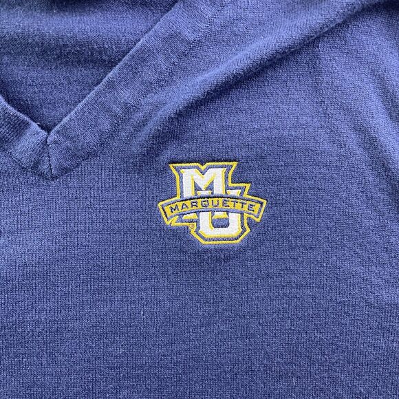 Marquette Golden Eagles Sweater Vest Mens XXXL Blue Yellow White Preppy Casual - Picture 3 of 8